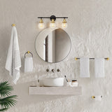 Hugo 24.5" 3-Light Farmhouse Classic Vanity Light with Bathroom Hardware Accessory Set - JONATHAN Y