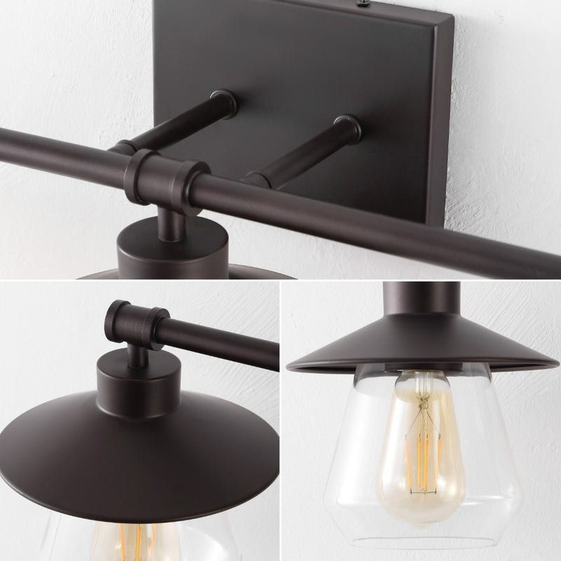 Avalon 26" 3-Light Farmhouse Cottage Vanity Light with Bathroom Hardware Accessory Set - JONATHAN Y