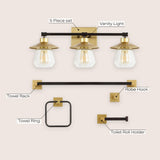 Avalon 26" 3-Light Farmhouse Cottage Vanity Light with Bathroom Hardware Accessory Set - JONATHAN Y