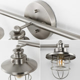 Ellis 24" 3-Light Industrial Farmhouse Vanity Light with Bathroom Hardware Accessory Set - JONATHAN Y