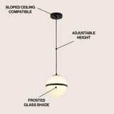 Porter 8" Modern Minimalist Globe LED Pendant Light