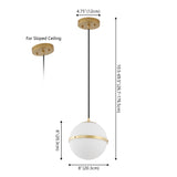 Porter 8" Modern Minimalist Globe LED Pendant Light