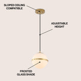 Porter 8" Modern Minimalist Globe LED Pendant Light