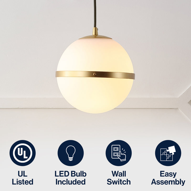 Porter 8" Modern Minimalist Globe LED Pendant Light