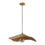 Miko 24.5" Modern Coastal Organic Curve Rattan LED Pendant