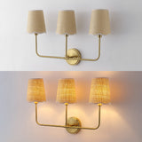 Lila Traditional Coastal Scalloped Fabric Shade/Metal LED Vanity Light
