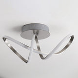Chantelle 19.5" Modern Minimalist Aluminum Loop Integrated LED Semi Flush Mount - JONATHAN Y