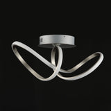 Chantelle 19.5" Modern Minimalist Aluminum Loop Integrated LED Semi Flush Mount - JONATHAN Y