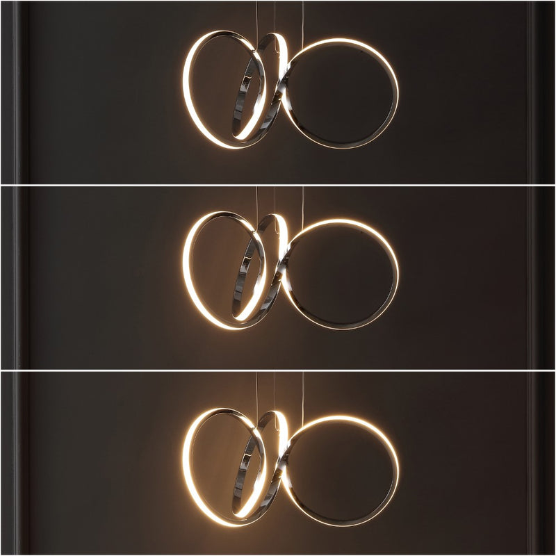 Helix 24" 1-Light Contemporary Minimalist Aluminum Ribbon Integrated LED Pendant - JONATHAN Y