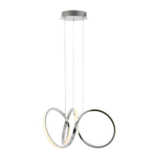 Helix 24" 1-Light Contemporary Minimalist Aluminum Ribbon Integrated LED Pendant - JONATHAN Y