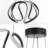 Euphoria 18.5" Contemporary Designer Aluminum/Iron Scribble Integrated LED Pendant Light - JONATHAN Y