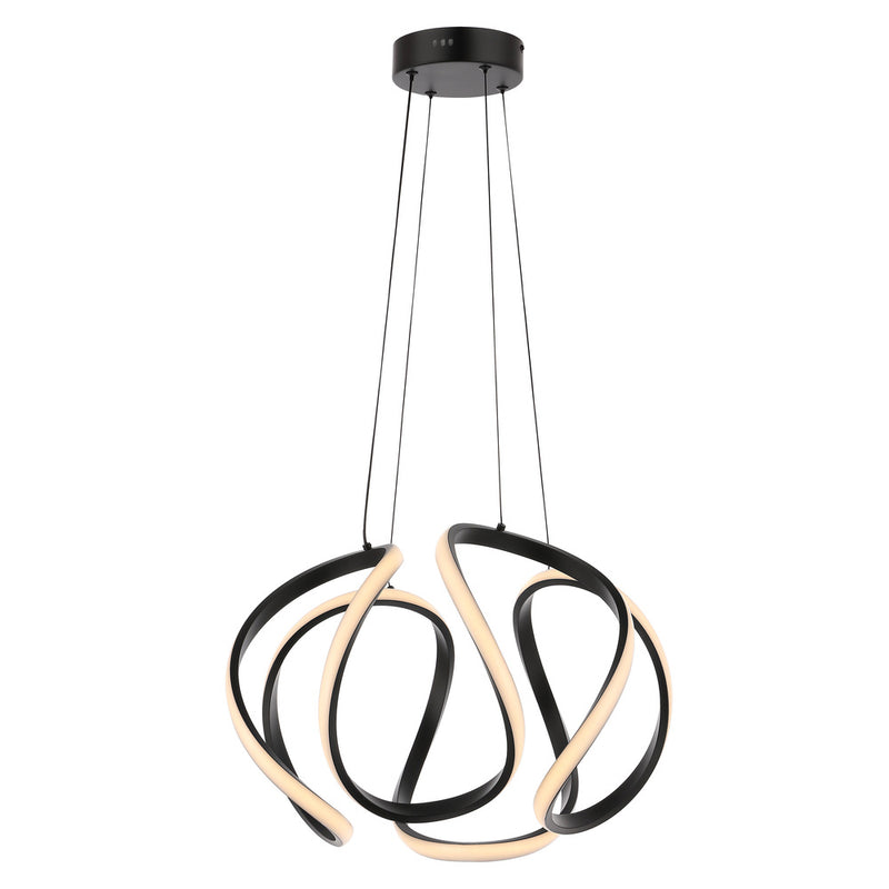 Euphoria 18.5" Contemporary Designer Aluminum/Iron Scribble Integrated LED Pendant Light - JONATHAN Y