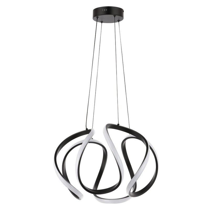 Euphoria 18.5" Contemporary Designer Aluminum/Iron Scribble Integrated LED Pendant Light - JONATHAN Y