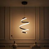 Whirl Modern Minimalist Aluminum/Iron Abstract Integrated LED Pendant Black – AI-ON