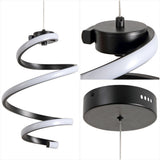 Whirl Modern Minimalist Aluminum/Iron Abstract Integrated LED Pendant