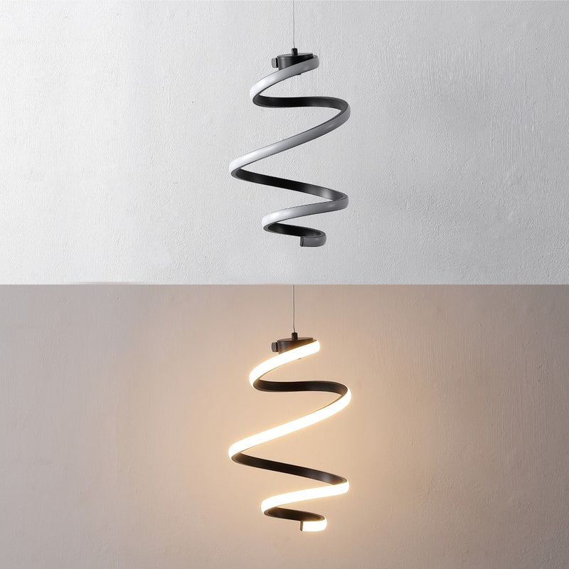 Whirl Modern Minimalist Aluminum/Iron Abstract Integrated LED Pendant