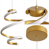 Whirl Modern Minimalist Aluminum/Iron Abstract Integrated LED Pendant