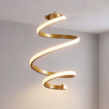 Whirl Modern Minimalist Aluminum/Iron Abstract Integrated LED Pendant