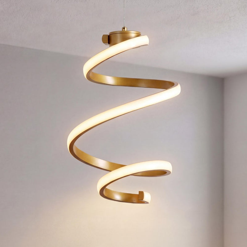 Whirl Modern Minimalist Aluminum/Iron Abstract Integrated LED Pendant