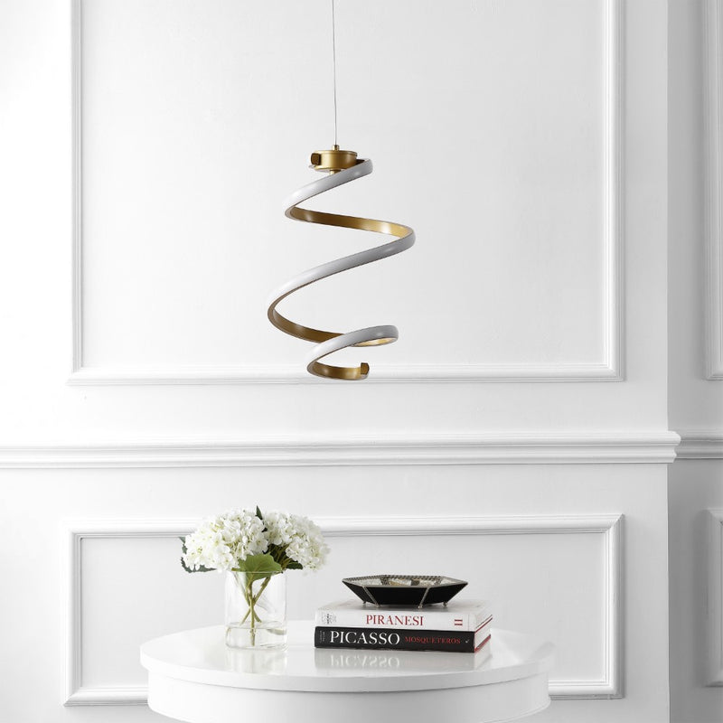 Whirl Modern Minimalist Aluminum/Iron Abstract Integrated LED Pendant