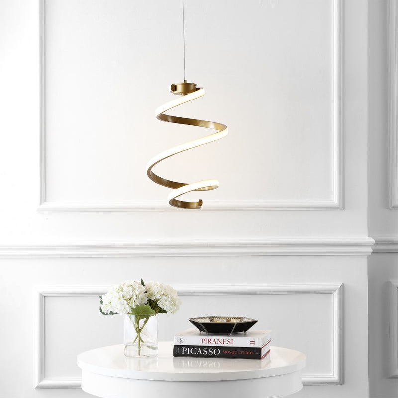 Whirl Modern Minimalist Aluminum/Iron Abstract Integrated LED Pendant