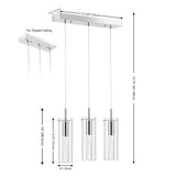 Mium Modern Style Iron/Crystal/Glass Integrated LED Linear Pendant - JONATHAN Y
