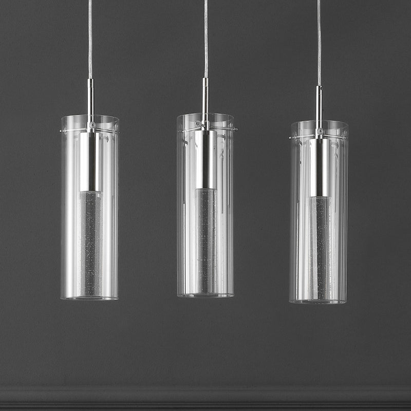 Mium Modern Style Iron/Crystal/Glass Integrated LED Linear Pendant - JONATHAN Y