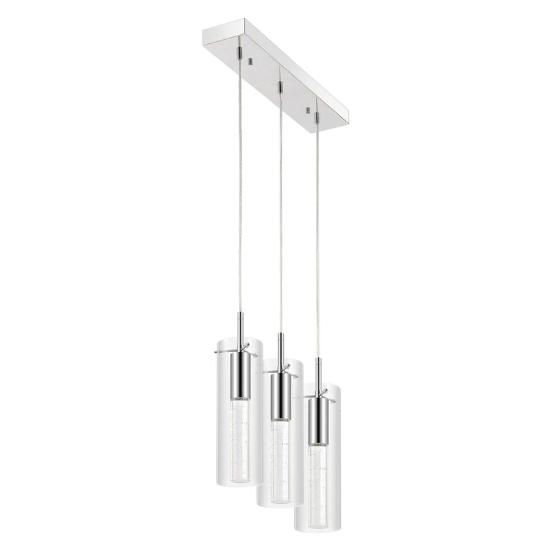 Mium Modern Style Iron/Crystal/Glass Integrated LED Linear Pendant - JONATHAN Y
