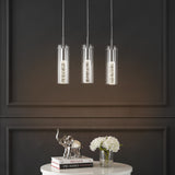 Mium Modern Style Iron/Crystal/Glass Integrated LED Linear Pendant - JONATHAN Y