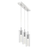 Mium Modern Style Iron/Crystal/Glass Integrated LED Linear Pendant - JONATHAN Y