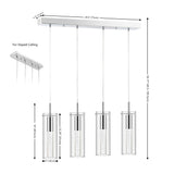 Mium Modern Style Iron/Crystal/Glass Integrated LED Linear Pendant - JONATHAN Y