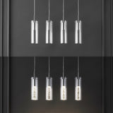 Mium Modern Style Iron/Crystal/Glass Integrated LED Linear Pendant - JONATHAN Y