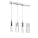 Mium Modern Style Iron/Crystal/Glass Integrated LED Linear Pendant - JONATHAN Y