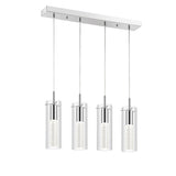 Mium Modern Style Iron/Crystal/Glass Integrated LED Linear Pendant - JONATHAN Y