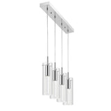 Mium Modern Style Iron/Crystal/Glass Integrated LED Linear Pendant - JONATHAN Y