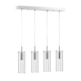 Mium Modern Style Iron/Crystal/Glass Integrated LED Linear Pendant - JONATHAN Y