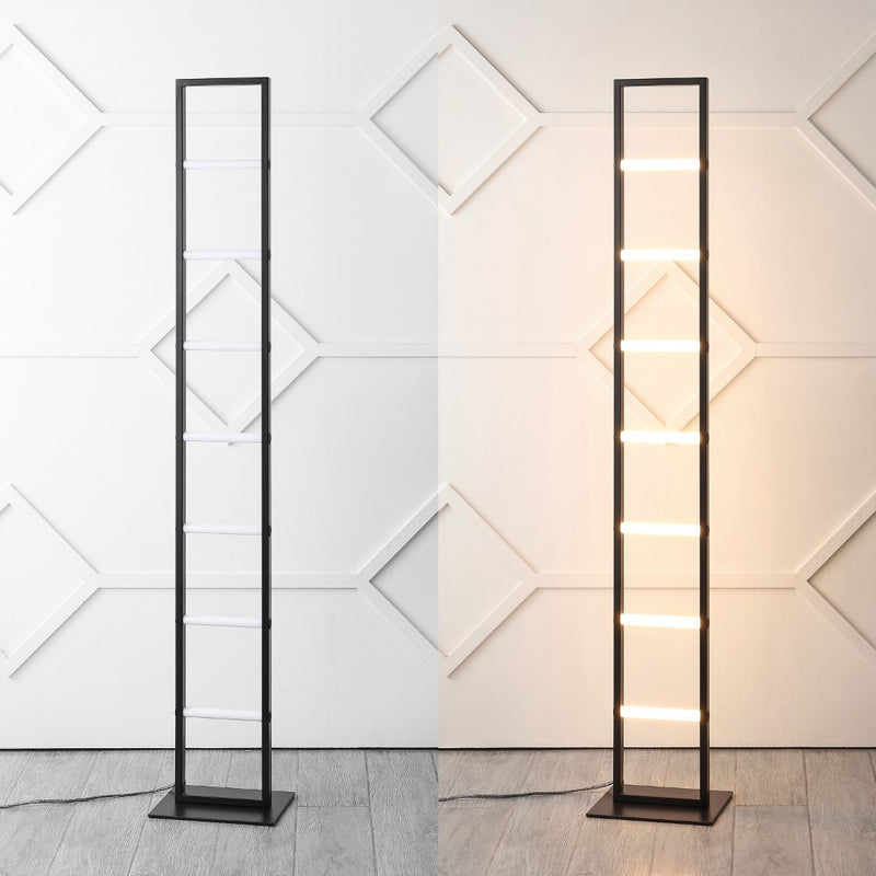 Ivan 59.3" Minimalist Modern Iron Ladder Dimmable Integrated LED Floor Lamp - JONATHAN Y