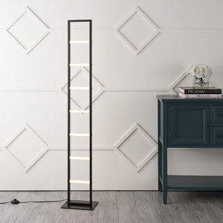 Ivan 59.3" Minimalist Modern Iron Ladder Dimmable Integrated LED Floor Lamp - JONATHAN Y