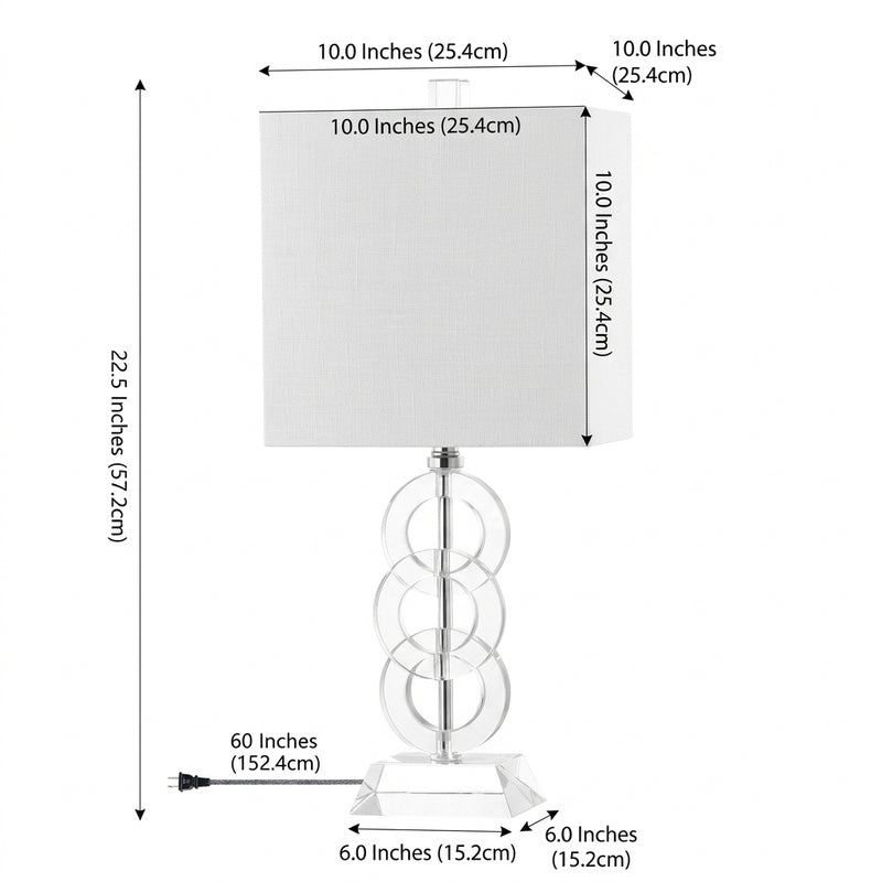 Riley 22.5" Crystal LED Table Lamp Clear – DIM