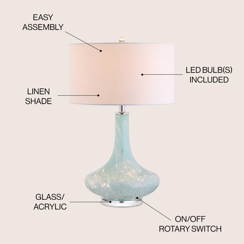 Montreal 29" Glass/Acrylic LED Table Lamp - JONATHAN Y
