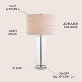 Collins Glass LED Table Lamp