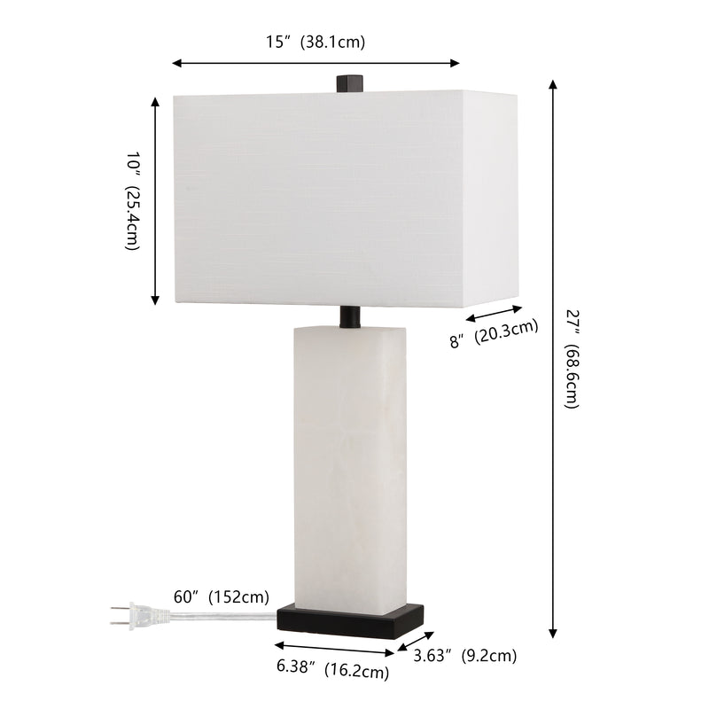 Tiggie 27" Alabaster LED Table Lamp
