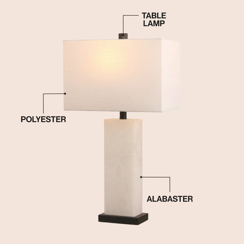 Tiggie 27" Alabaster LED Table Lamp