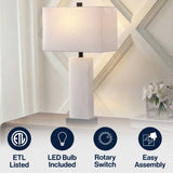 Tiggie 27" Alabaster LED Table Lamp