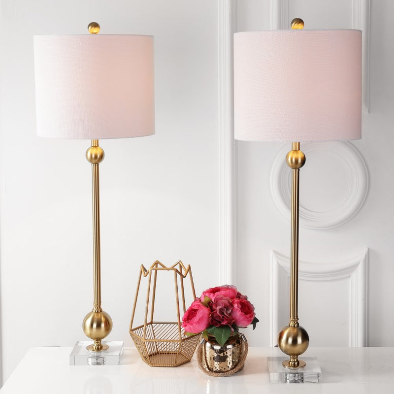 Hollis 34" Metal LED Table Lamp Set 2