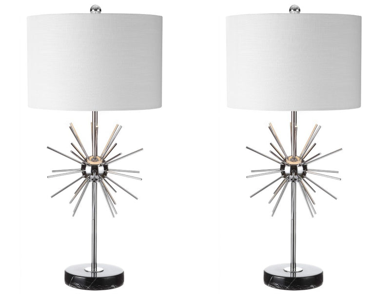 Aria 31.5" Metal/Marble LED Table Lamp - JONATHAN Y