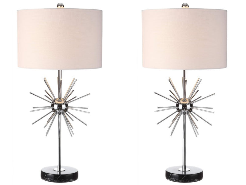 Aria 31.5" Metal/Marble LED Table Lamp - JONATHAN Y