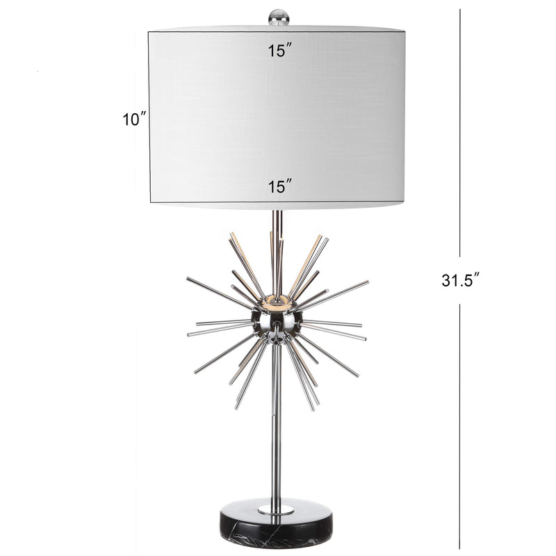 Aria 31.5" Metal/Marble LED Table Lamp - JONATHAN Y