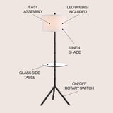 Hall 62" Metal LED End Table Floor Lamp - JONATHAN Y