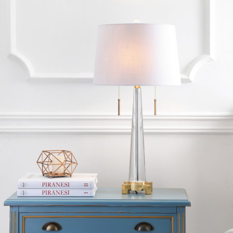 Zoe 29.5" Crystal LED Table Lamp - JONATHAN Y